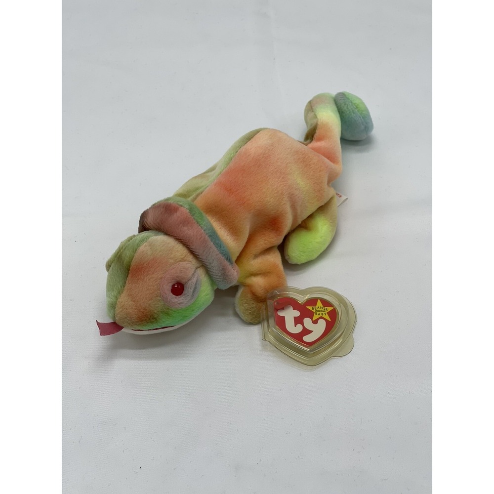 TY Beanie Baby Rainbow The Chameleon‎ Tye-Dyed 1997 Vintage 90's